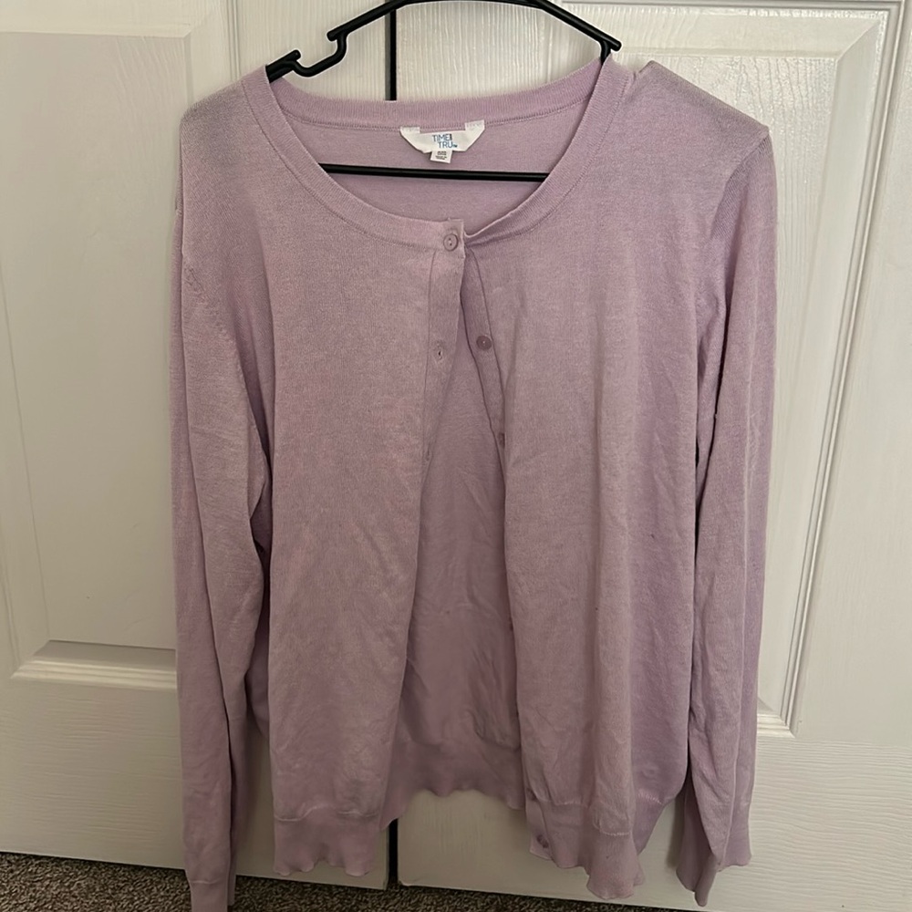 Time and true lavender cardigan -new